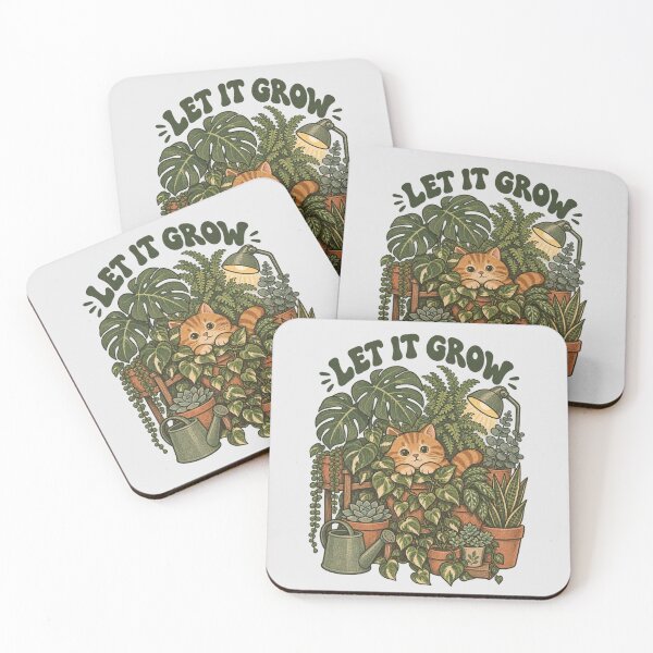 Item preview, Let It Grow Cat Plant Mum Cosy Houseplant Art Simple Shirt for 30s designed and sold by Yellowriversss.