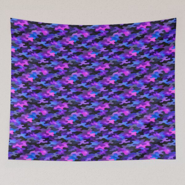 Item preview, Fluorescent Purple–Pink–Blue Urban Camouflage – Seamless Pattern designed and sold by The Digital Compass.