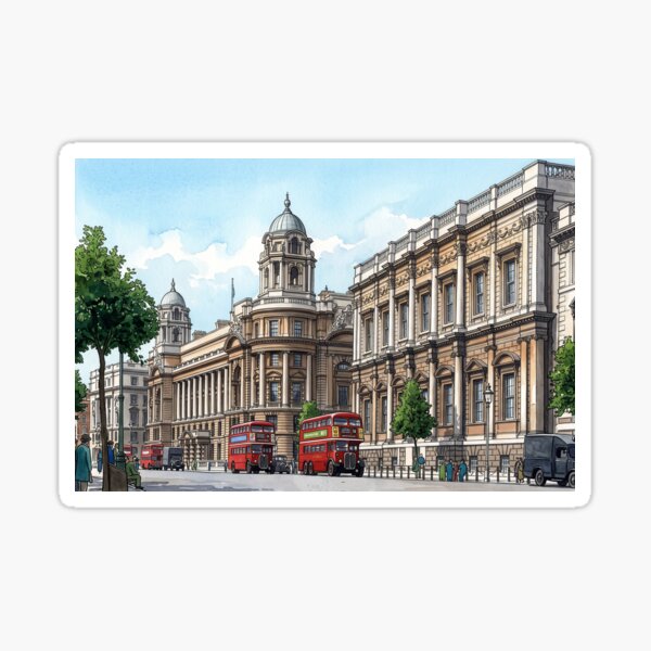Item preview, Historic Whitehall and Old War Office London designed and sold by ArtworkNorth.