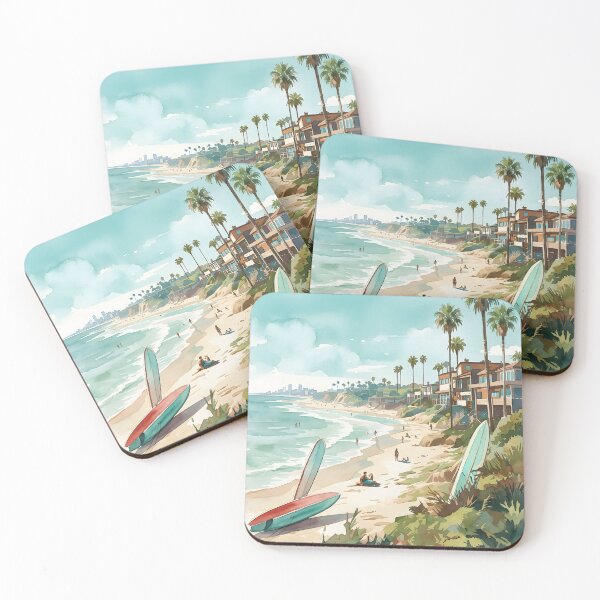 Item preview, Malibu California Travel Poster – Coastal Wall Art USA designed and sold by POSTERIOCREW.