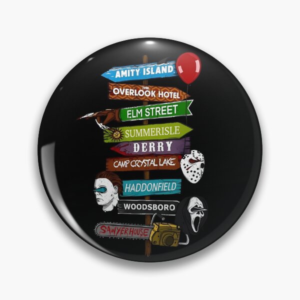 Item preview, Horror Movie Signs Amity Island Elm Street Crystal Lake Halloween designed and sold by NAPIPIPIarts.