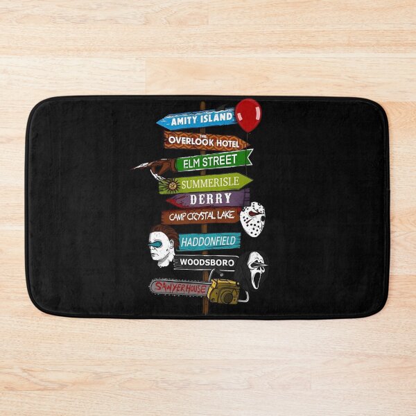 Item preview, Horror Movie Signs Amity Island Elm Street Crystal Lake Halloween designed and sold by NAPIPIPIarts.