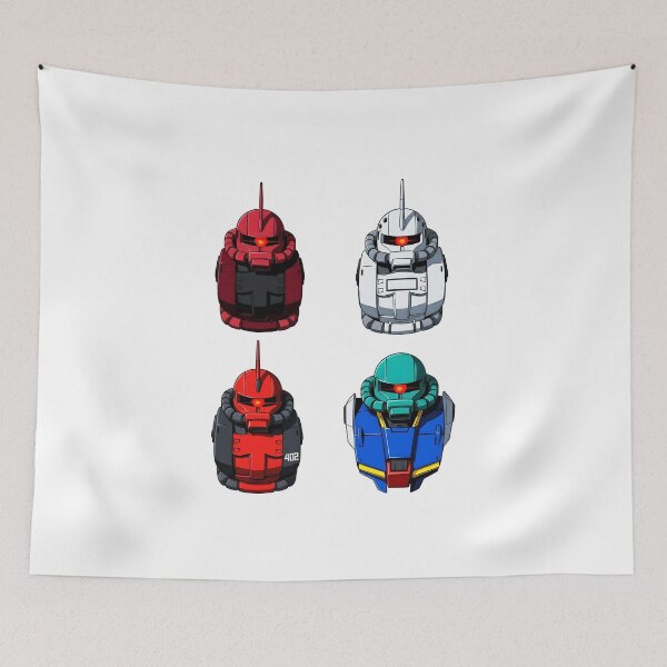 Item preview, ZAKU ZETA Gundam head unit Artwork illustration full colour designed and sold by sabartgunpla.