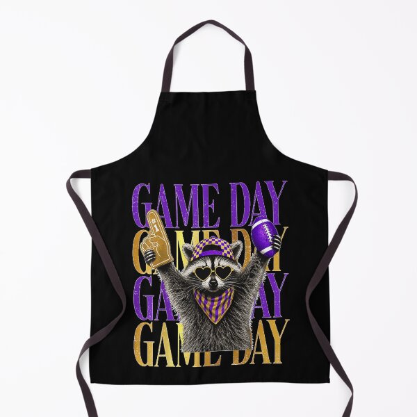 Item preview, Raccoon Football Game Day Touchdown Team Spirit Purple Gold  designed and sold by BancaJone.