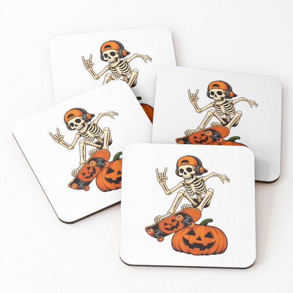Item preview, Skeleton Skateboarding Pumpkin Halloween  designed and sold by Dmo3HarkoArt.