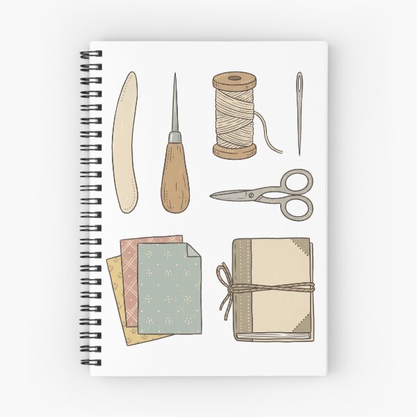 Item preview, Vintage Bookbinding Tools Handmade Book Arts Illustration designed and sold by IriArt-Designs.