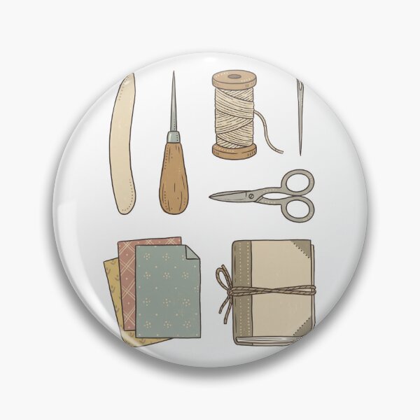 Item preview, Vintage Bookbinding Tools Handmade Book Arts Illustration designed and sold by IriArt-Designs.