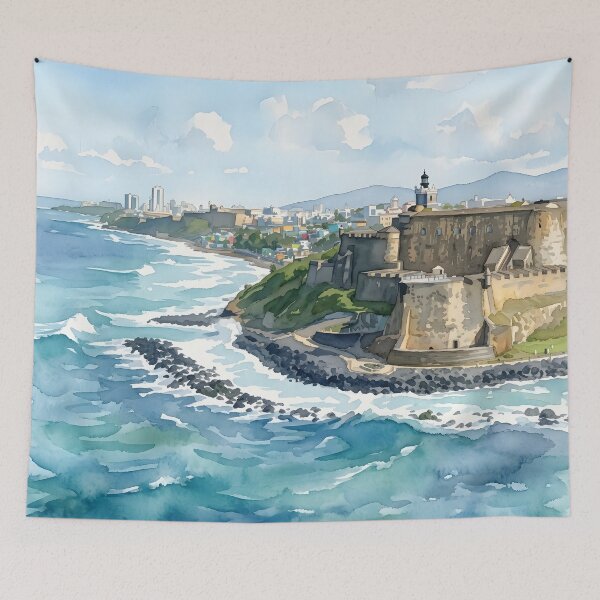 Item preview, El Morro Puerto Rico Travel Poster – San Juan designed and sold by POSTERIOCREW.