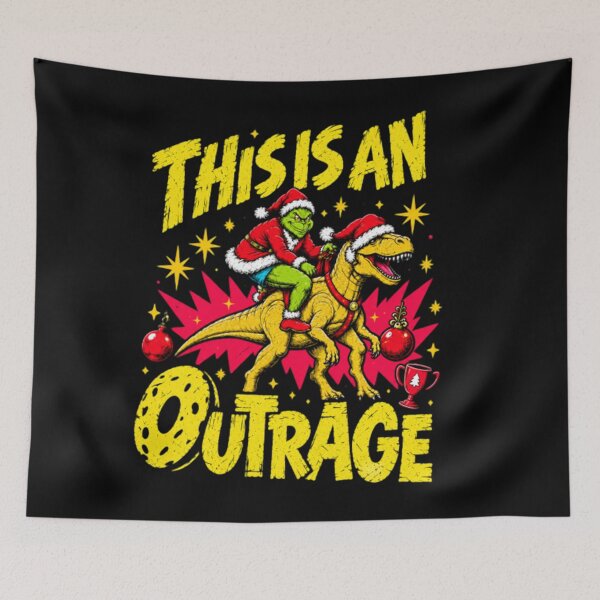 Item preview, This Is An Outrage Christmas Grinch ,Dungeon Crawler Carl  designed and sold by sonjensenStudio.