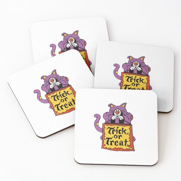 Item preview, Trick Or Treat Purple Cat Vintage Halloween designed and sold by NAPIPIPIarts.