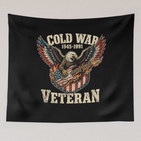 Item preview, Cold War Veteran Bald Eagle Electric Guitar Patriotic Rock Design designed and sold by luffyShop1.