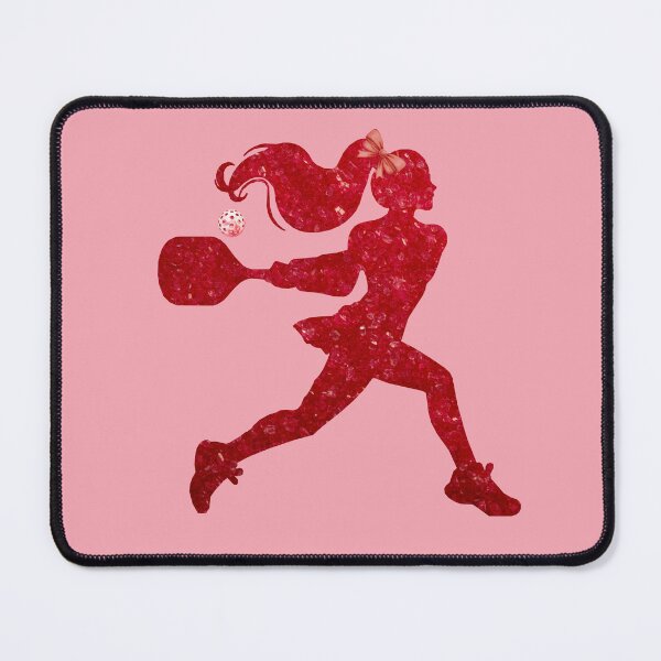 Item preview, Red Coquette Pickleball Girl Silhouette – Glitter Bow Player Art designed and sold by Wennebabs.