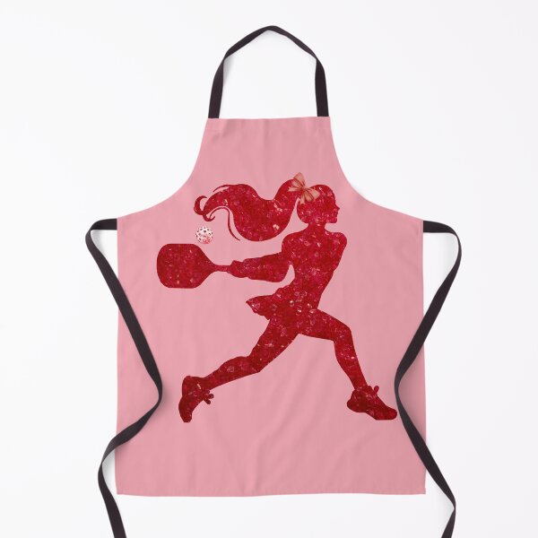 Item preview, Red Coquette Pickleball Girl Silhouette – Glitter Bow Player Art designed and sold by Wennebabs.
