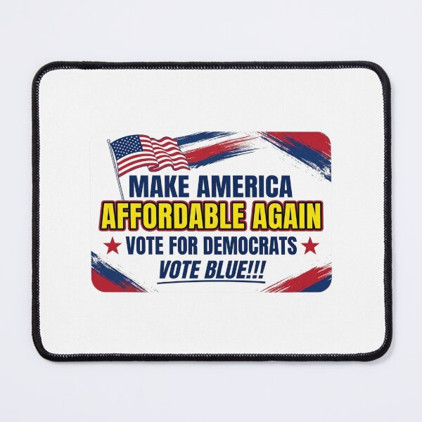 Item preview, Make America Affordable Again Vote Blue Democrats Campaign Bumper Placard Graphic designed and sold by raedattia.