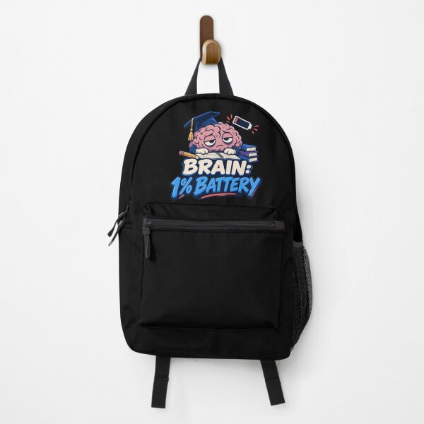 Item preview, Brain 1% Battery Funny College Student Study Humor designed and sold by Print-Mingle01.