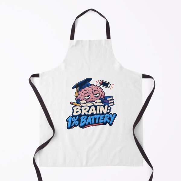 Item preview, Brain 1% Battery Funny College Student Study Humor designed and sold by Print-Mingle01.