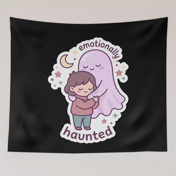 Item preview, Emotionally Haunted — Cute Ghost Hug Comfort Art designed and sold by TheCalmEdit.