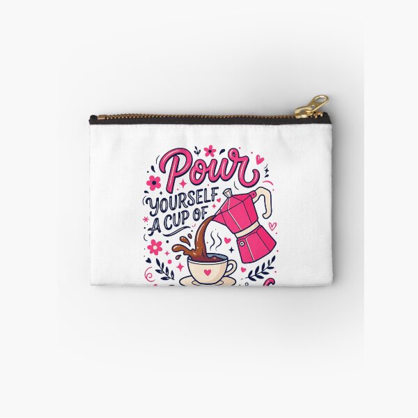 Item preview, Pour Yourself A Cup Of Ambition Pink Coffee Pot Motivational Quote Fan Apparel designed and sold by Sendowart.