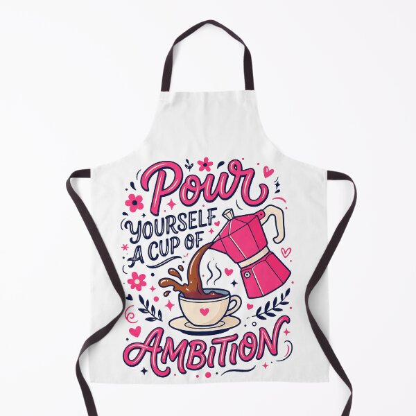 Item preview, Pour Yourself A Cup Of Ambition Pink Coffee Pot Motivational Quote Fan Apparel designed and sold by Sendowart.