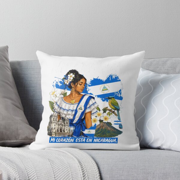 Item preview, Nicaragua Mi Corazon Esta En Nicaragua Woman Flag Bird Cultural Pride Fan Apparel designed and sold by Sendowart.