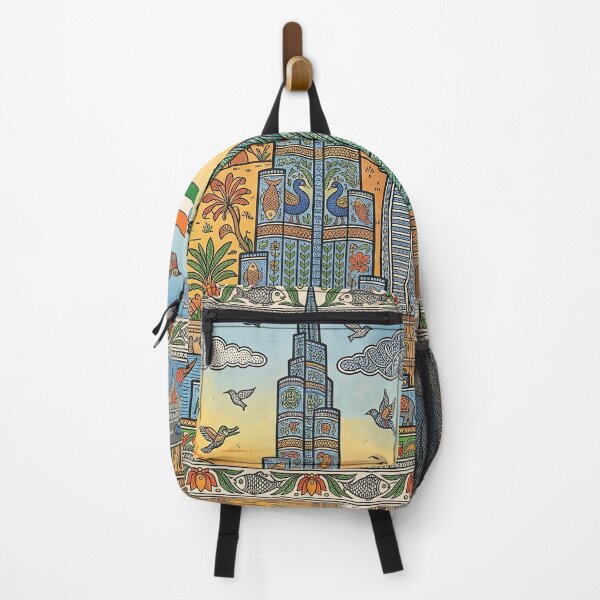 Item preview, Global Horizons - Burj Khalifa & World Landmarks Madhubani Fusion designed and sold by robertronda1.