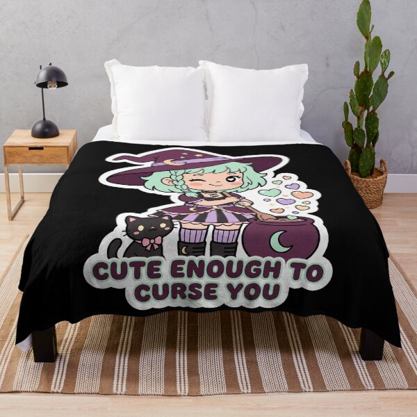 Item preview, Cute Enough to Curse You — Kawaii Witch and Cat designed and sold by TheCalmEdit.
