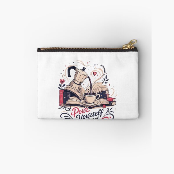Item preview, Pour Yourself A Cup Of Ambition Coffee Books Open Pages Motivational Quote Fan Apparel designed and sold by Sendowart.