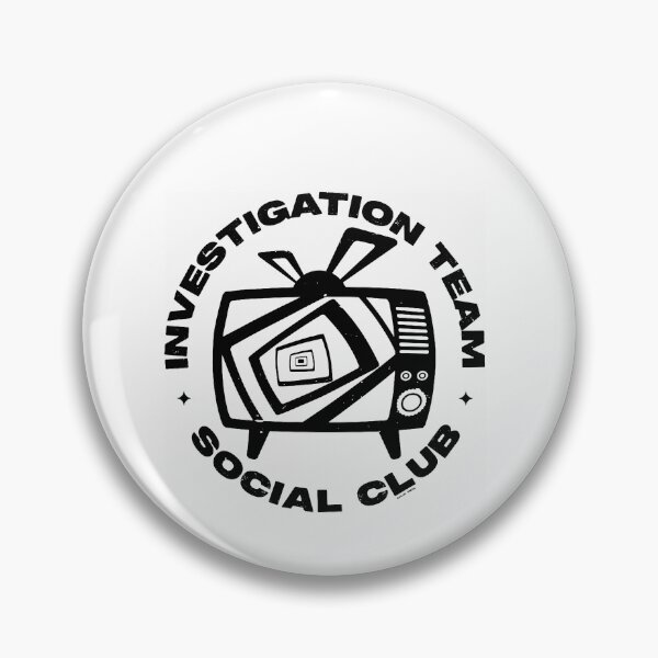 Item preview, Investigation Team Social Club Retro TV Static Outline Mystery Fan Apparel designed and sold by Sendowart.