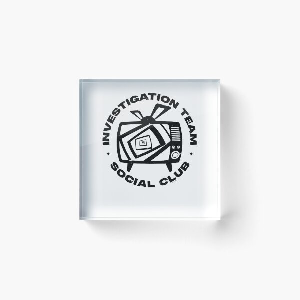 Item preview, Investigation Team Social Club Retro TV Static Outline Mystery Fan Apparel designed and sold by Sendowart.