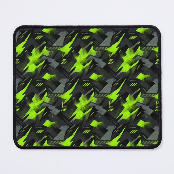 Item preview, Fluorescent Lime‑Green Cyber‑Urban Camouflage – Seamless Pattern designed and sold by The Digital Compass.
