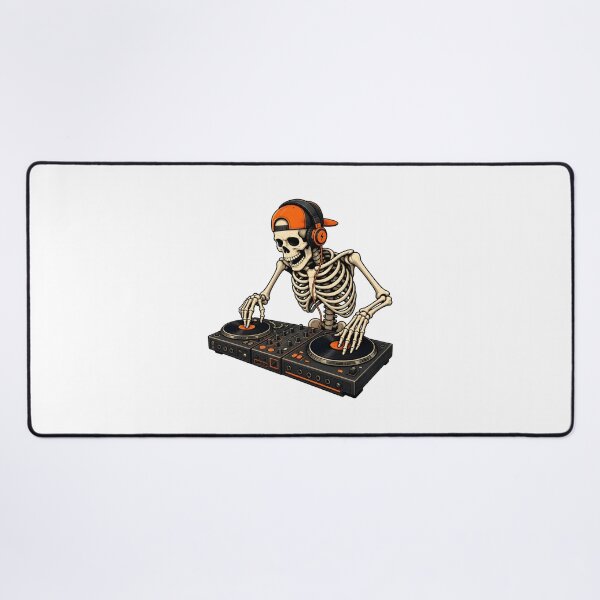 Item preview, Skeleton DJ Gaming Table Headphones Art designed and sold by Dmo3HarkoArt.
