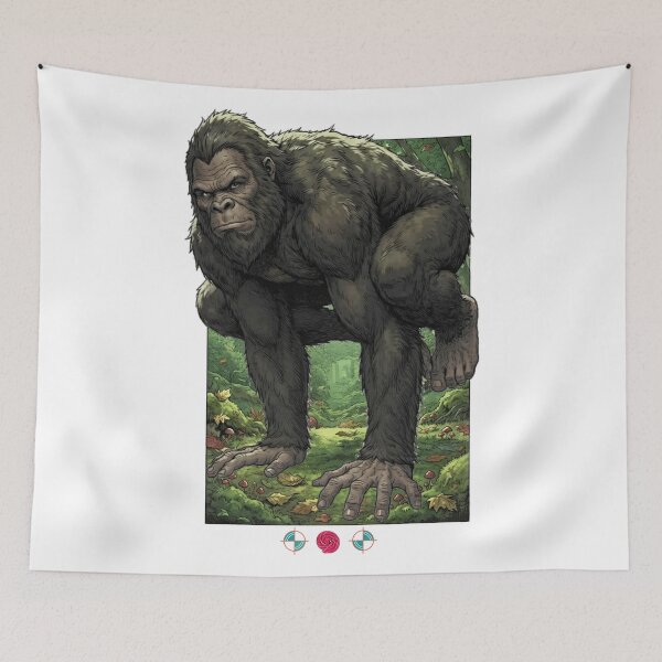 Item preview, Bigfoot Crow Pose Yoga Forest Bakasana Sasquatch Zen designed and sold by Whimsy Trail Co.