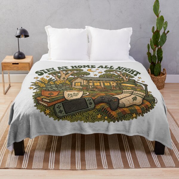 Item preview, Stay At Home All Night Cosy Gamer Homebody Aussie designed and sold by Yellowriversss.