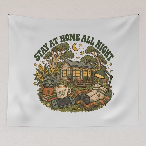 Item preview, Stay At Home All Night Cosy Gamer Homebody Aussie designed and sold by Yellowriversss.
