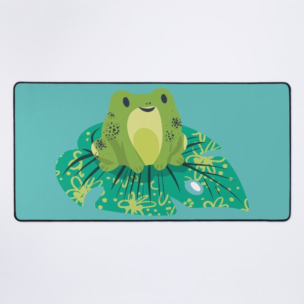 Item preview, Kawaii Frog on a Leaf designed and sold by IvysCreativityHouse.