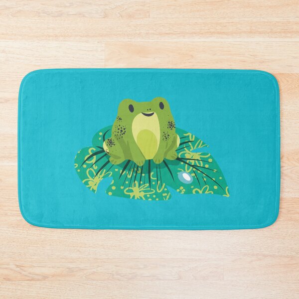 Item preview, Kawaii Frog on a Leaf designed and sold by IvysCreativityHouse.