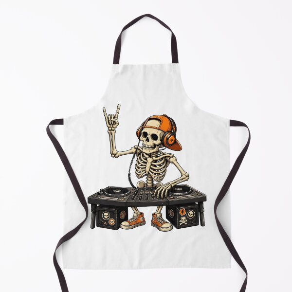Item preview, Skeleton DJ Gaming Table Headphones Art designed and sold by Dmo3HarkoArt.