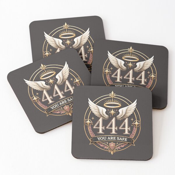 Item preview, 444 You Are Safe Angel Number Protection Quote designed and sold by CosmicQuietStudio.