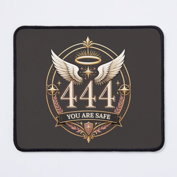 Item preview, 444 You Are Safe Angel Number Protection Quote designed and sold by CosmicQuietStudio.