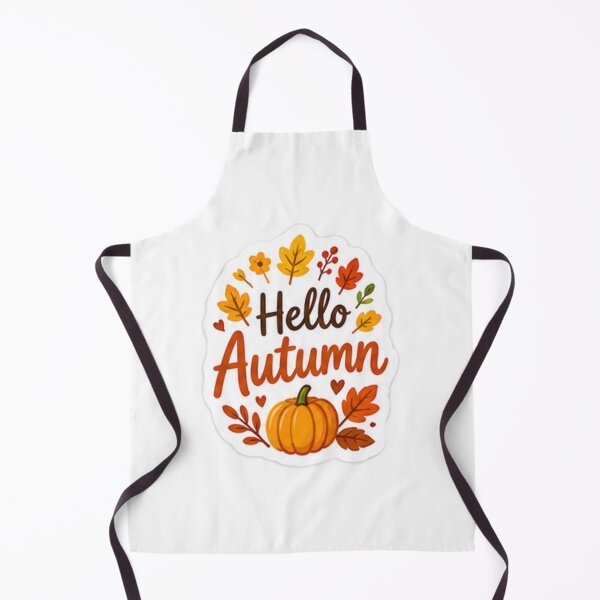 Item preview, Hello Autumn Cute Pumpkin & Fall Leaves Sticker – Cozy Fall Vibes designed and sold by LearnFunStore.