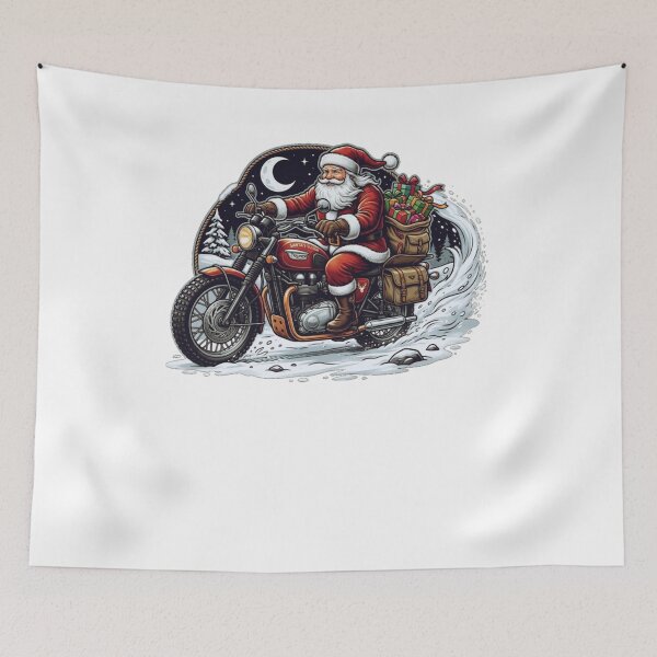 Item preview, Santa Claus on Motorcycle Funny Biker Christmas Xmas Lights designed and sold by ZANNIX.