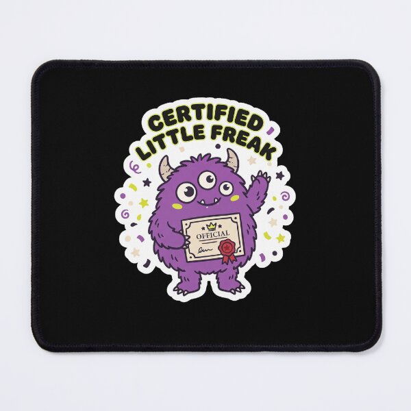 Item preview, Certified Little Freak — Funny Cute Monster Award designed and sold by TheCalmEdit.