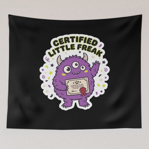 Item preview, Certified Little Freak — Funny Cute Monster Award designed and sold by TheCalmEdit.