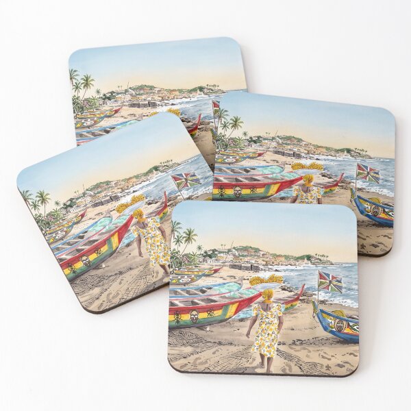 Item preview, Cape Coast Ghana Travel Poster – Coastal Africa Art designed and sold by POSTERIOCREW.