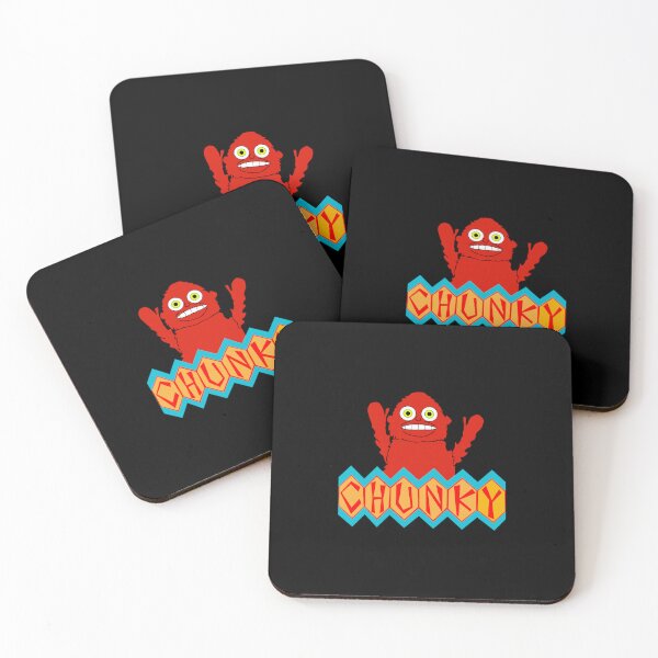Item preview, Cute Red Monster Mascot Zigzag Block Typography Print designed and sold by MiaSteeles.