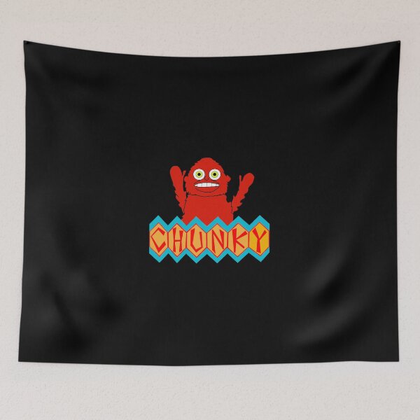 Item preview, Cute Red Monster Mascot Zigzag Block Typography Print designed and sold by MiaSteeles.