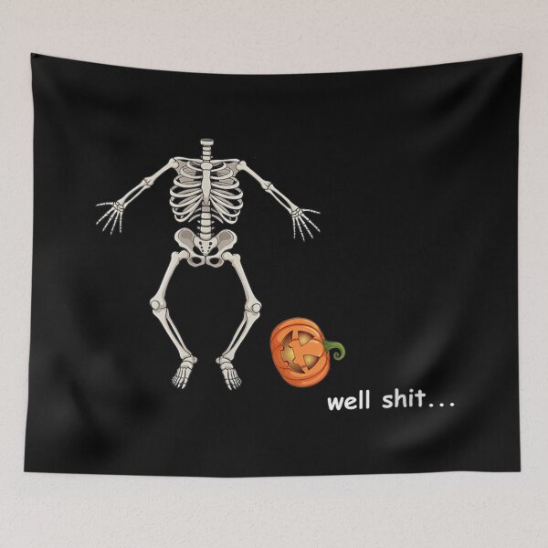 Item preview, Women's Funny Halloween Skeleton Pumpkin Head Well Shit designed and sold by YubitaLeLe.