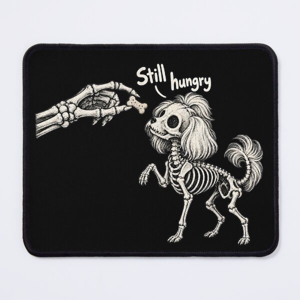 Item preview, Still Hungry – Skeletal Maltese Funny Gothic Dog designed and sold by NomadIdeasCo.