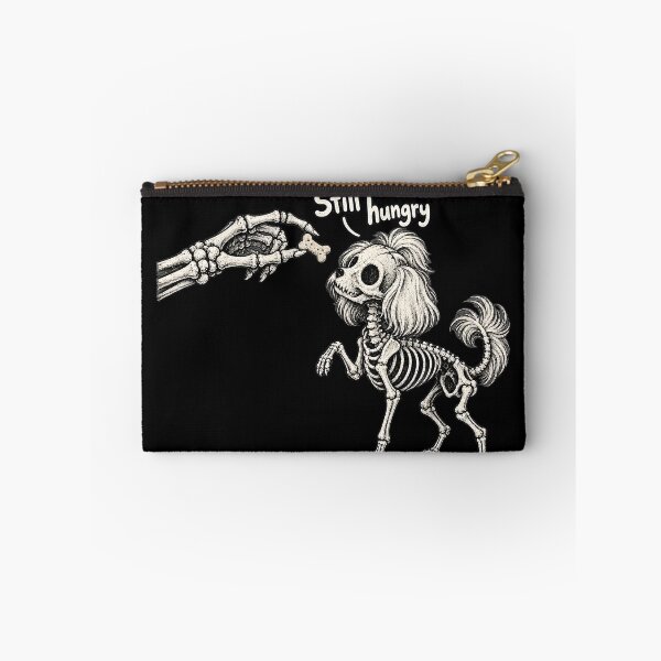 Item preview, Still Hungry – Skeletal Maltese Funny Gothic Dog designed and sold by NomadIdeasCo.