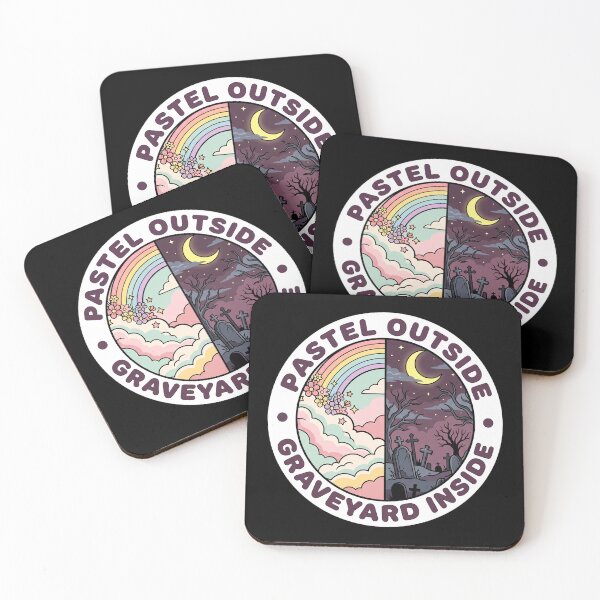 Item preview, Pastel Outside, Graveyard Inside — Split Goth Art designed and sold by TheCalmEdit.